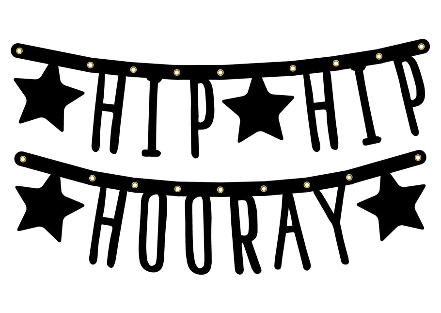 Guirlande de lettres Hip Hip Hooray 1.5m