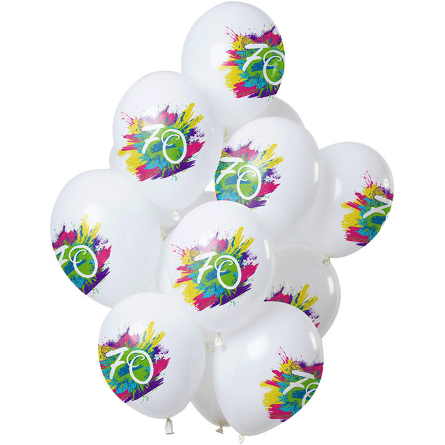 Ballons 70 Years Party 30cm 12pcs
