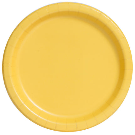 Assiettes jaunes 22cm 8pcs