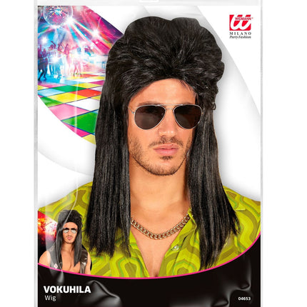 Perruque 80s Aso Longue Noire
