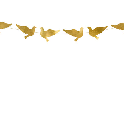 Guirlande de mariage colombe or 86cm