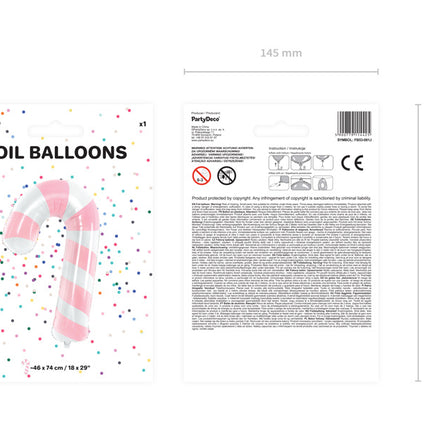 Ballon à l'hélium Bâton Acide Rose Vide 82cm