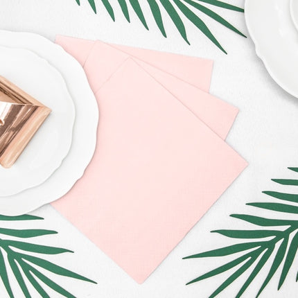 Serviettes de table rose pâle 30cm 20pcs