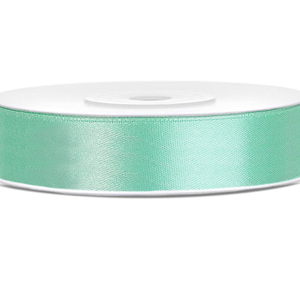 Ruban Satin Vert Menthe 12mm 25m