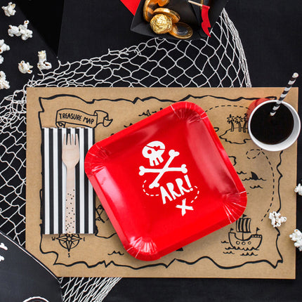 Assiettes Pirate 20cm 6pcs