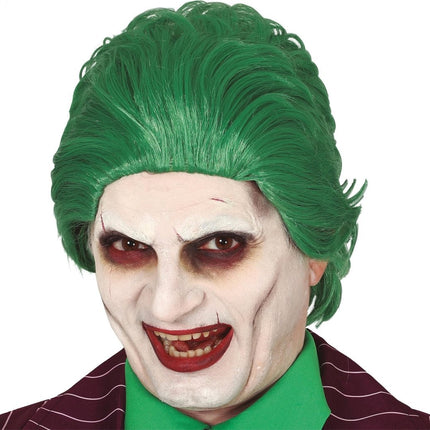 Perruque d'Halloween Joker Clown Vert