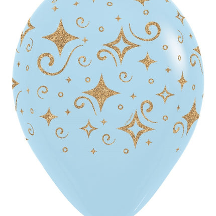 Ballons Golden Diamonds Glitter Ink Mix 30cm 25pcs