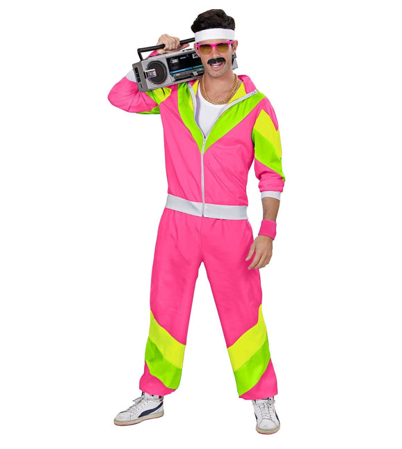 Survêtement néon 80S vert rose défectueux