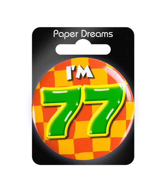 Je suis 77 Bouton 77 ans 5.5cm