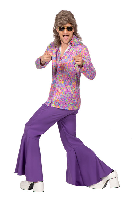 Chemisier hippie floral violet