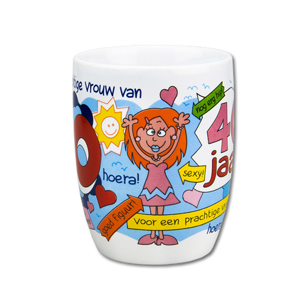 Mug 40 Years Woman 12cm