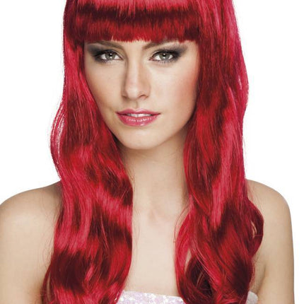 Perruque cheveux longs Ruby Red