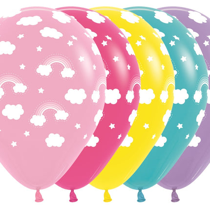 Ballons de baudruche Mélange arc-en-ciel 30cm 25pcs