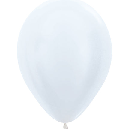 Ballons de baudruche blanc perle 25cm 100pcs