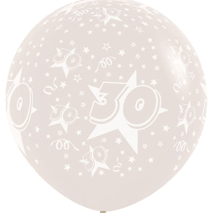 Ballons de baudruche numéro 30 transparents 91cm 2pcs