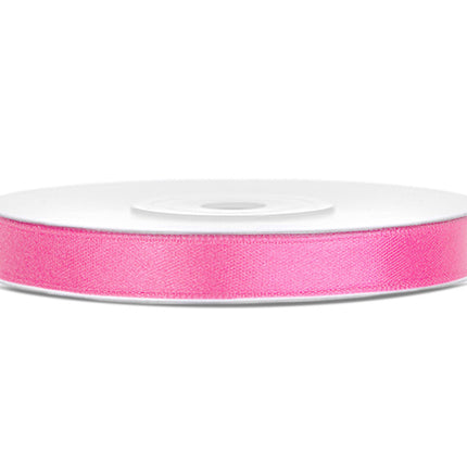 Ruban de satin rose 6mm 25m