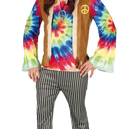 Costume de hippie pour homme coloré