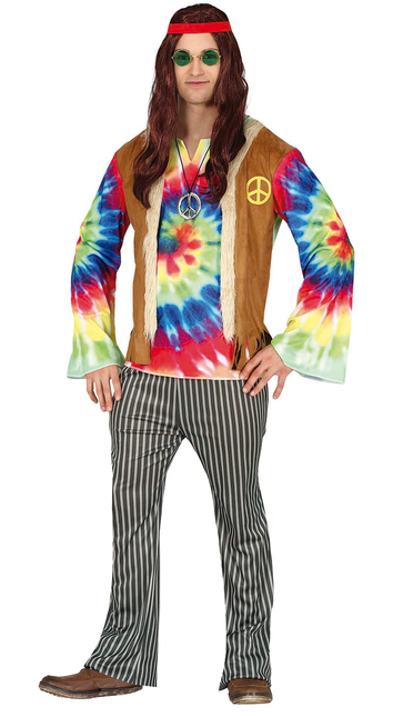 Costume de hippie pour homme coloré