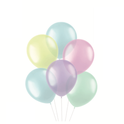 Ballons de couleur Translucide Pastel 33cm 10pcs
