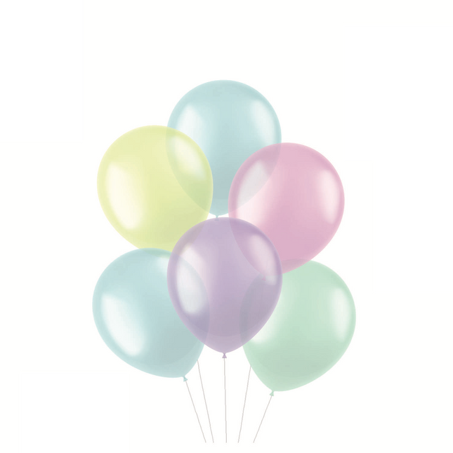 Ballons de couleur Translucide Pastel 33cm 10pcs