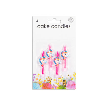 Bougies licornes 5.9cm 4pcs