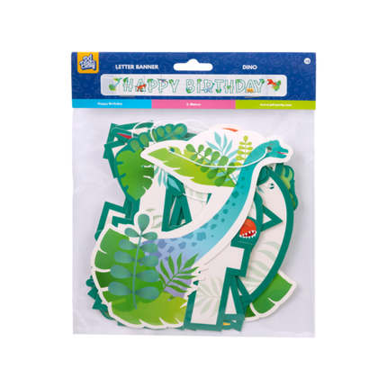 Guirlande de lettres Happy Birthday Dino 2.5m