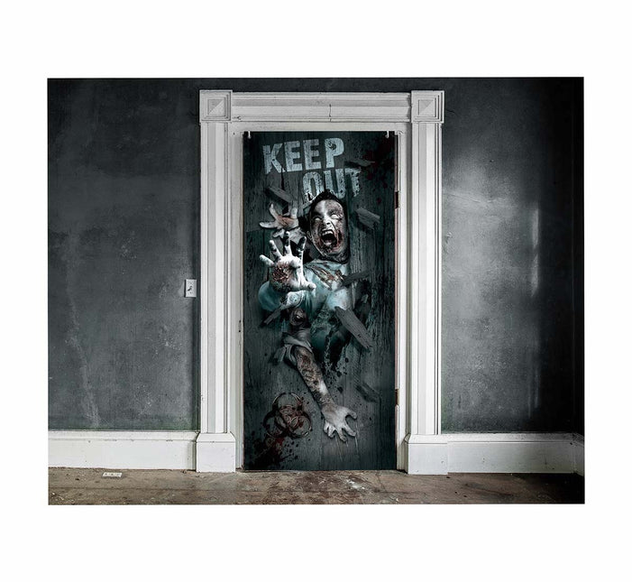 Décoration de porte Halloween Zombie 180cm