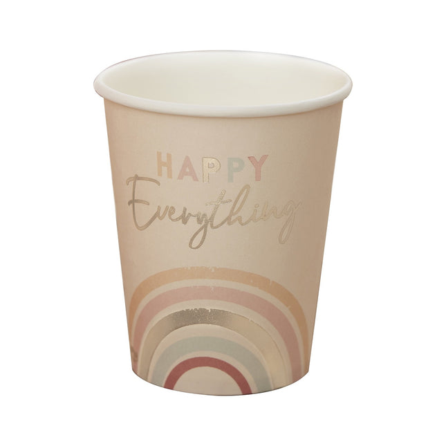 Tasses arc-en-ciel Happy Everything 266ml 8pcs