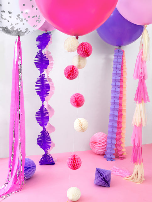 Guirlande de pompons rose 2m