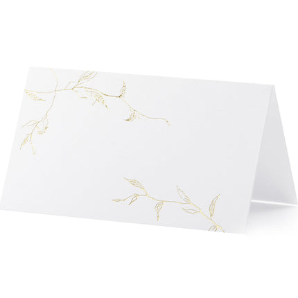 Porte-noms feuille d'or 10cm 10pcs