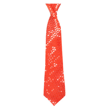 Cravate rouge à paillettes 40cm