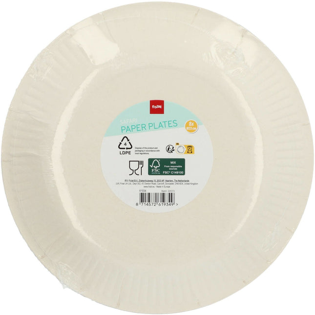 Assiettes Jungle colorées 23cm 8pcs