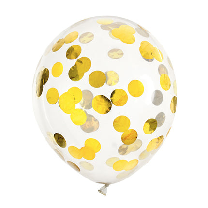 Ballons Confetti Or Deluxe 30cm 6pcs
