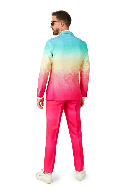 Costume bleu fuchsia arc-en-ciel Hommes <tc>OppoSuits</tc>