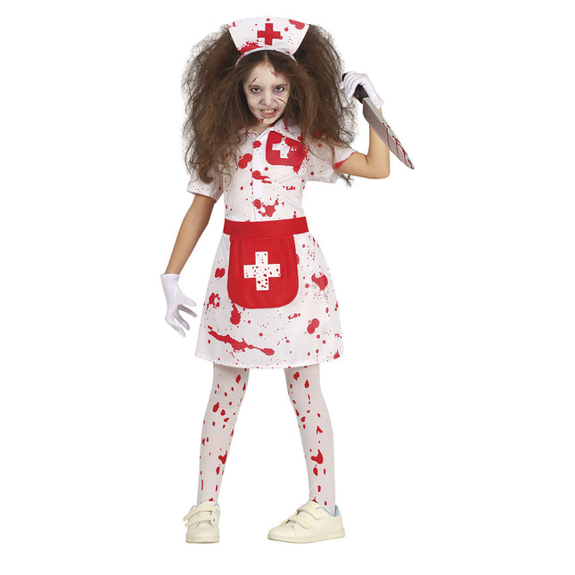 Costume d'Halloween de sœur fille sang