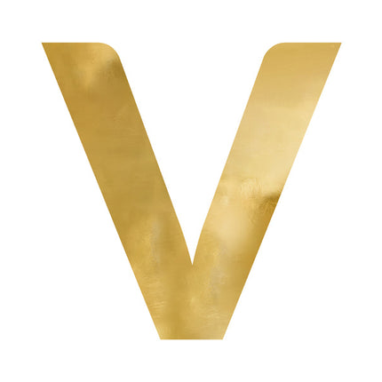 Miroir lettre V Or 61cm