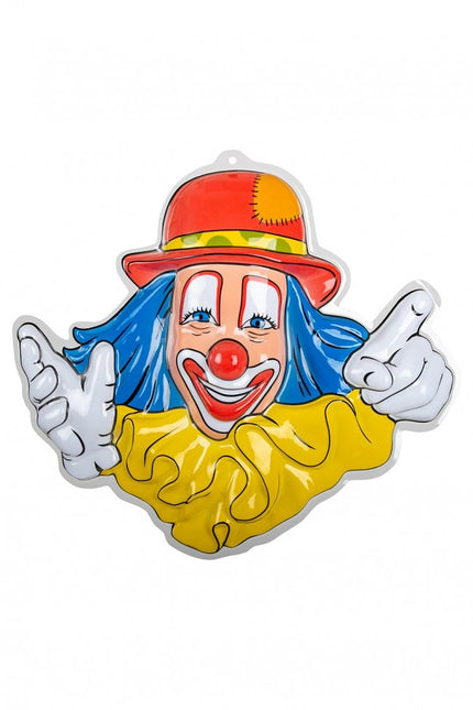 Décoration murale Clown Chapeau Rouge 50cm