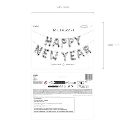 Set de ballons argentés Bonne Année Vide