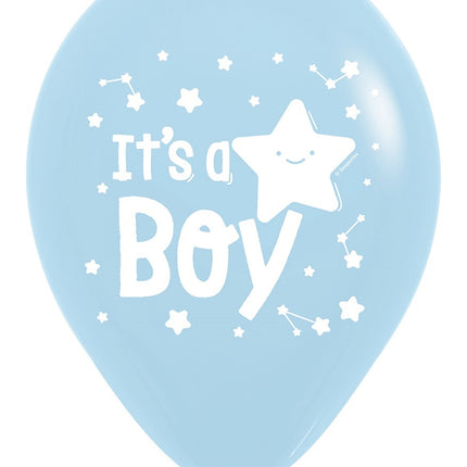 Ballons It's a Boy Star Pastel Matte Blue 30cm 25pcs