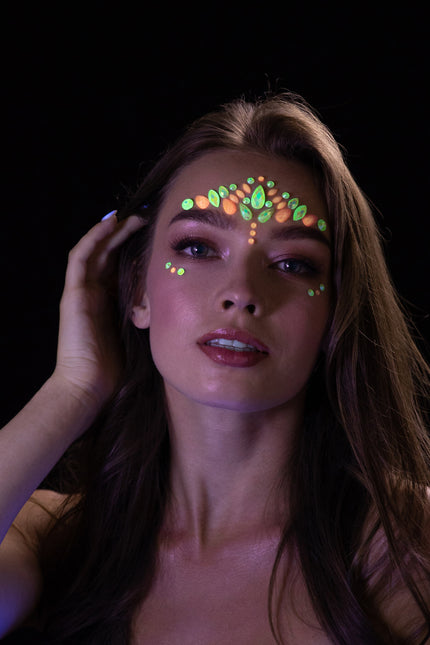 Moon Glow Bijoux de visage phosphorescents dans l'obscurité Flamant rose