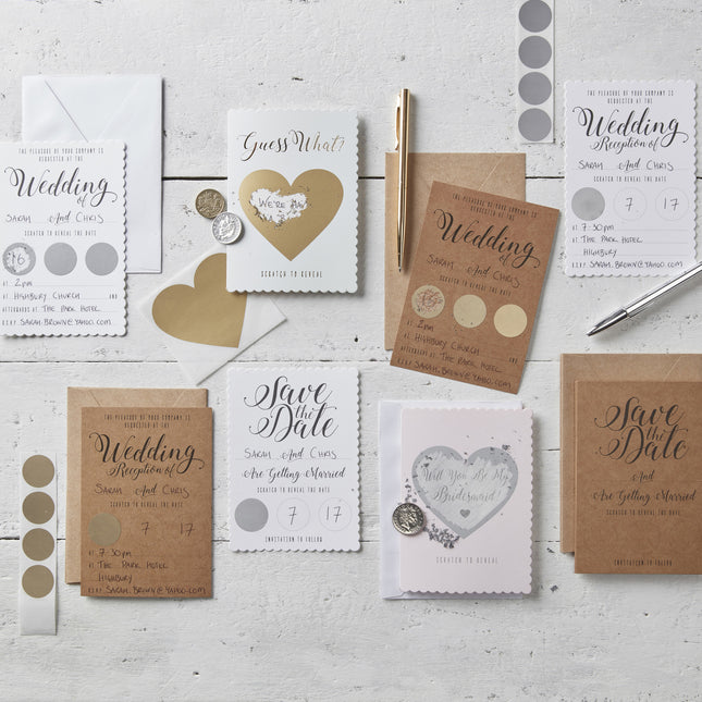 Invitations de mariage beige 15cm 10pcs