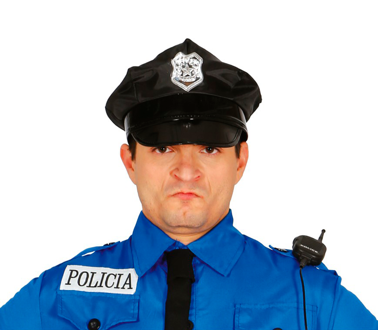 Casquette de police homme noir