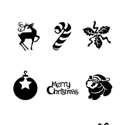 Pochoir de tatouage de Noël 24 pièces