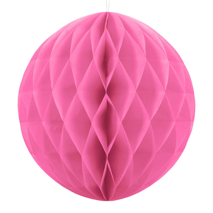 Boule en nid d'abeille rose 30cm