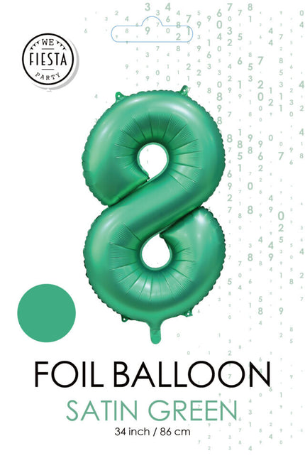 Ballon à figures vertes 8 ans Gloss 86cm