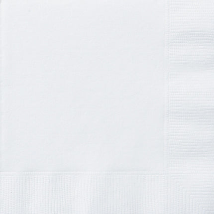 Serviettes blanches 33cm 50pcs