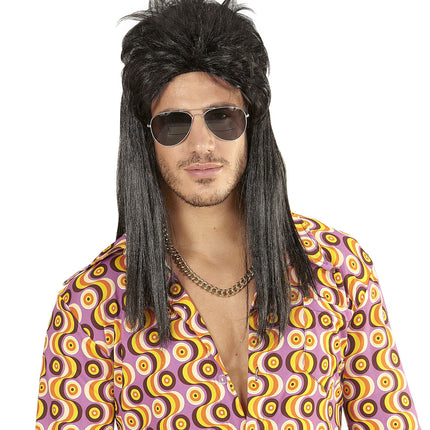Perruque 80s Aso Longue Noire