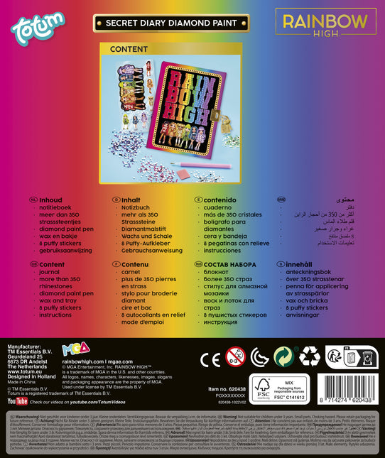 Peinture à l'arc-en-ciel et aux diamants