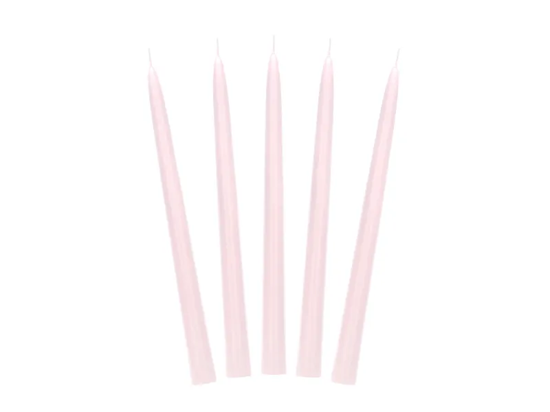 Bougies rose clair 24cm 10pcs