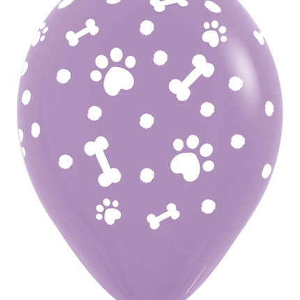 Ballons Paw Prints Girl Mix 30cm 25pcs